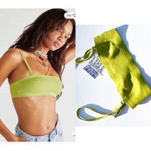 Free People Call Me Convertible Scuba Bra Go Green Sz XS NWT